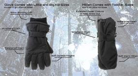 img 2 attached to 🧤 Stay Warm and Cozy with Northside Frosty Kids Winter Snow Boots & Gloves Combo - Perfect for Girls & Boys