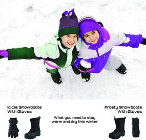 img 1 attached to 🧤 Stay Warm and Cozy with Northside Frosty Kids Winter Snow Boots & Gloves Combo - Perfect for Girls & Boys