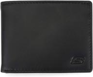 👔 stylish skechers men's casual black passcase wallet: the ultimate accessory for modern gentlemen logo