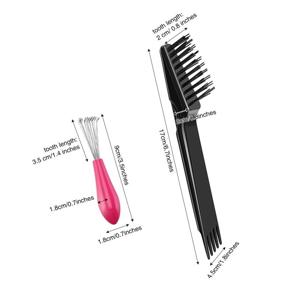 img 3 attached to 💇 Efficient Hair Brush Cleaning Tool - Mini Hair Brush Remover for Home and Salon Use (Pink Plastic Handle Rake)