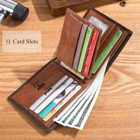 img 1 attached to 🧔 BULL CAPTAIN Vintage QB 6 Men's Wallets - Premium Accessories for Wallets, Card Cases, and Money Organizers