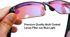 img 1 attached to Enhance Sleep, Reduce Eyestrain: Fitover 95% Anti-Blue Blocking Computer Glasses