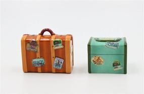 img 3 attached to 🚗 Appletree Design Road Trip Luggage Salt and Pepper Set - 2.38" x 1.75