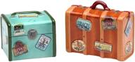 🚗 appletree design road trip luggage salt and pepper set - 2.38" x 1.75 logo