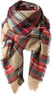 trendy blanket stylish checked scarves logo