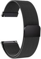 solob 22mm stainless steel magnetic mesh strap for samsung galaxy watch 46mm/gear s3 classic/frontier/huawei watch 2 classic/gt/gt 2 - quick release replacement sports band logo