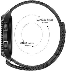 img 1 attached to Solob 22mm Stainless Steel Magnetic Mesh Strap for Samsung Galaxy Watch 46mm/Gear S3 Classic/Frontier/Huawei Watch 2 Classic/GT/GT 2 - Quick Release Replacement Sports Band