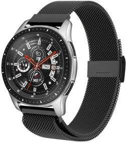 img 3 attached to Solob 22mm Stainless Steel Magnetic Mesh Strap for Samsung Galaxy Watch 46mm/Gear S3 Classic/Frontier/Huawei Watch 2 Classic/GT/GT 2 - Quick Release Replacement Sports Band