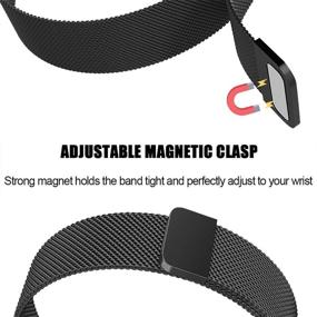 img 2 attached to Solob 22mm Stainless Steel Magnetic Mesh Strap for Samsung Galaxy Watch 46mm/Gear S3 Classic/Frontier/Huawei Watch 2 Classic/GT/GT 2 - Quick Release Replacement Sports Band