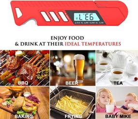 img 2 attached to Enhance Your Cooking Experience: BabyValley Digital Instant Read Meat Thermometer - 🔥 Magnetic, Waterproof, Backlight, and Accurate Measurement for BBQ, Grill, Smoker, Kitchen, and More!