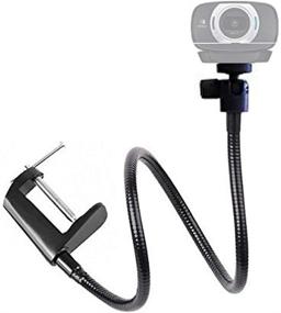 img 3 attached to 📷 Etubby Adjustable 27&Gooseneck Desktop Webcam Stand Holder - Flexible Jaw Camera Desk Clamp Mount for Logitech Webcams C925e, C922x, C922, C930e, C930, C920, C615 and More (1/4" Threaded) - Sturdy and Versatile Webcam Mount Solution for Flexible Positioning