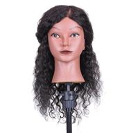 anself cosmetology mannequin head for effective hair styling and braiding training - perfect hairdressing practice dummy head (03#) logo