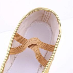 img 1 attached to 🩰 Nexete Ballet Shoes: Stylish Split-Sole Slipper Flats for Toddlers, Girls, and Women in Glittering Gold, Silver, and Pink