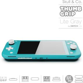 img 2 attached to 🎮 Enhance Your Gaming Experience with Skull & Co. Skin, CQC, and FPS Thumb Grip Set for Nintendo Switch Lite - Lite Grey, 3 Pairs(6pcs)