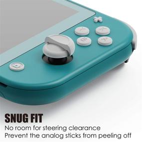 img 1 attached to 🎮 Enhance Your Gaming Experience with Skull & Co. Skin, CQC, and FPS Thumb Grip Set for Nintendo Switch Lite - Lite Grey, 3 Pairs(6pcs)