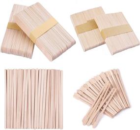 img 4 attached to 🔪 Whaline 500-Piece Assorted Wax Spatulas and Applicator Sticks, 4 Different Styles, Perfect for Wood Craft, Large, Medium, Small Sizes