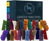 🕯️ hearth & harbor candle dyes - candle color dye for soy wax, set of 24 candle wax dye blocks - nontoxic diy candle making supplies logo