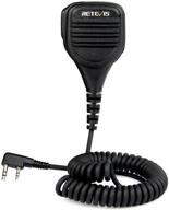 📞 retevis walkie talkies mic 2 pin for baofeng bf-888s uv-5r rt22 rt21 rt19 h-777 h-777s rt15 rb18 rt27 rb35 rt21v rt-5r rt-5rv rt85 rt76 - 3.5mm audio jack shoulder speaker microphone (1 pack): high-quality communication accessory logo