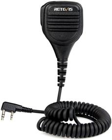 img 4 attached to 📞 Retevis Walkie Talkies Mic 2 Pin for Baofeng BF-888S UV-5R RT22 RT21 RT19 H-777 H-777S RT15 RB18 RT27 RB35 RT21V RT-5R RT-5RV RT85 RT76 - 3.5mm Audio Jack Shoulder Speaker Microphone (1 Pack): High-Quality Communication Accessory