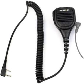 img 3 attached to 📞 Retevis Walkie Talkies Mic 2 Pin for Baofeng BF-888S UV-5R RT22 RT21 RT19 H-777 H-777S RT15 RB18 RT27 RB35 RT21V RT-5R RT-5RV RT85 RT76 - 3.5mm Audio Jack Shoulder Speaker Microphone (1 Pack): High-Quality Communication Accessory