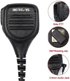 img 2 attached to 📞 Retevis Walkie Talkies Mic 2 Pin for Baofeng BF-888S UV-5R RT22 RT21 RT19 H-777 H-777S RT15 RB18 RT27 RB35 RT21V RT-5R RT-5RV RT85 RT76 - 3.5mm Audio Jack Shoulder Speaker Microphone (1 Pack): High-Quality Communication Accessory