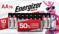 🔋долговечная производительность: батарейки energizer aa, max alkaline, 16 штук логотип