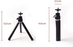 img 3 attached to 📷 Versatile Portable Mini Tripod with Ballhead Stand for Cameras, Projectors & More - 1/4" Screws Interface Device