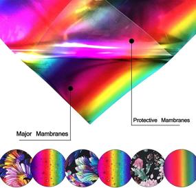 img 2 attached to Голографическое радужное трансферное одежное изделие от NICEVINYL: добавьте блеска в свой гардероб!
