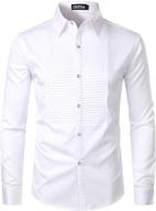 👔 zeroyaa tuxedo sleeve shirts: stylish men's clothing and shirts for performances logo