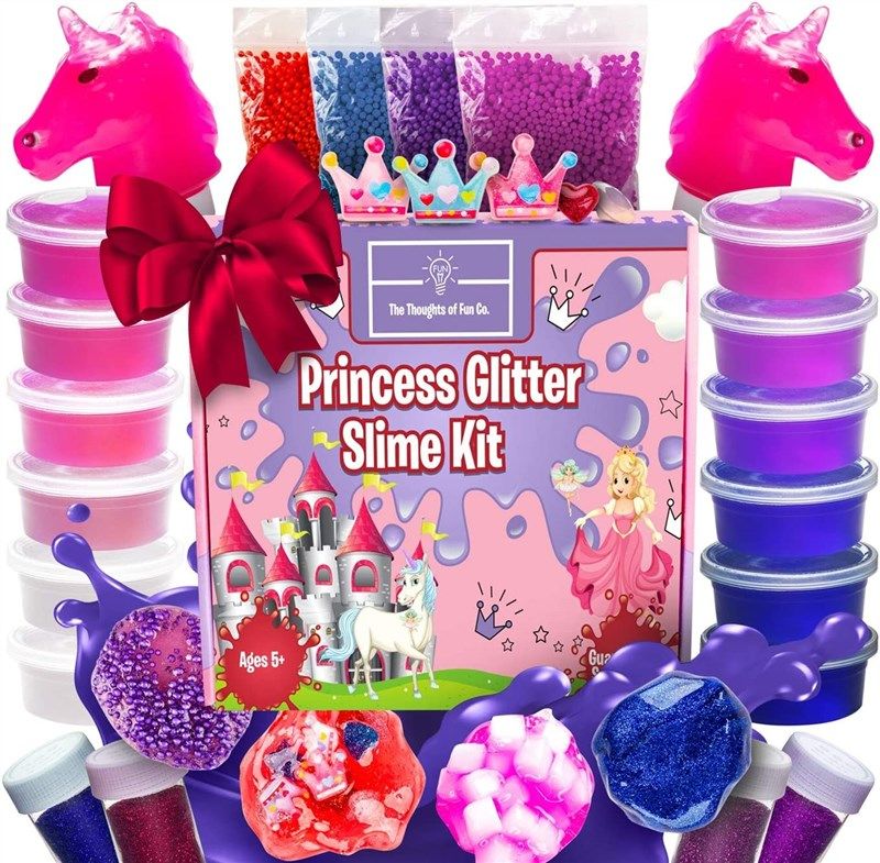 126 Pcs DIY Slime Making Kit for Girls Boys - Birthday Idea for Kids Age  5+. Ultimate Slime Supplies Include 28 Crystal Slime, 2 Glow in The Dark