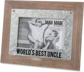 img 4 attached to 🖼️ Premium 4x6 Wooden and Metal Picture Frame - Pavilion's Finest Uncle Gift