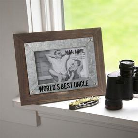 img 1 attached to 🖼️ Premium 4x6 Wooden and Metal Picture Frame - Pavilion's Finest Uncle Gift