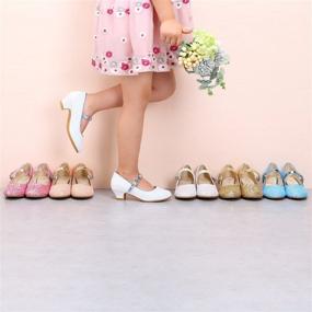 img 2 attached to 👑 EIGHT KM Princess Wedding EKM7015 Girls' Flats: Elegant and Dainty Footwear