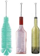 green bottle brush for efficiently cleaning narrow neck wine bottles, beer bottles, soda bottles, spray bottles, long cups, mugs, large volume cylinders logo