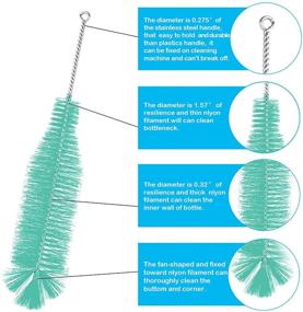 img 2 attached to Green Bottle Brush for Efficiently Cleaning Narrow Neck Wine Bottles, Beer Bottles, Soda Bottles, Spray Bottles, Long Cups, Mugs, Large Volume Cylinders