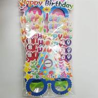 12-piece happy birthday glasses photo booth props set logo