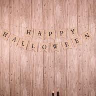 🎃 halloween burlap banner by junxia - perfect decoration for a happy halloween logo