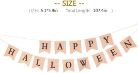 img 3 attached to 🎃 Halloween Burlap Banner by Junxia - Perfect Decoration for a Happy Halloween