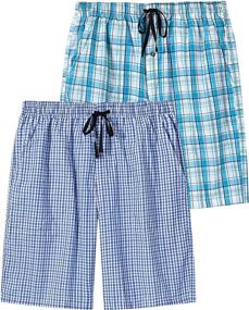 img 4 attached to 🩳 Cotton Lounge Pockets Men's Pajama Shorts: Ultimate Comfort for Sleep & Lounge