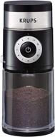 ☕ krups precision grinder flat burr coffee: perfectly ground beans for drip, espresso, pour over & cold brew, 12 cup capacity in sleek black logo