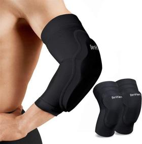 img 4 attached to 🎾 Adjustable Elbow Support Compression Sleeves | BenKen Brace for Tennis Elbow, Golfers Elbow, Tendonitis, and Arthritis Pain Relief