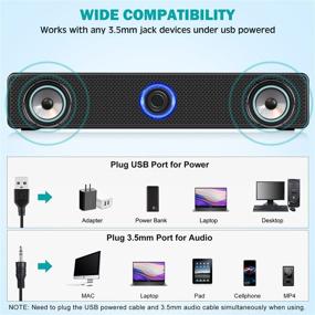 img 1 attached to 🔊 2021 USB Powered Computer Speakers: Wired Stereo Desktop Speakers for PC, Laptop, Cellphone