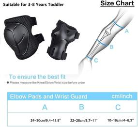 img 1 attached to 🛴 CuleedTec Kids Protective Gear Set for 3-8 Years Toddler – Knee Pads, Elbow Pads, Wrist Guard Protector – 3 in 1 Gear Set for Scooter, Skateboard, Bicycle, Inline Skating