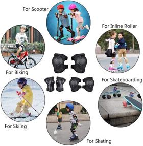 img 4 attached to 🛴 CuleedTec Kids Protective Gear Set for 3-8 Years Toddler – Knee Pads, Elbow Pads, Wrist Guard Protector – 3 in 1 Gear Set for Scooter, Skateboard, Bicycle, Inline Skating