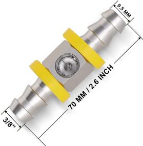 img 1 attached to Hromee Тройник для топливной линии с давлением топлива 3/8" с адаптером для датчика 1/8-27 NPT и зажимом для шланга 7/8