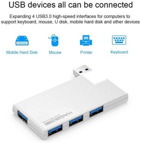 img 1 attached to 💻 Hagibis USB 3.0 HUB - Case of 50: Super Speed 4 Port USB Hub for MacBook, Surface Pro, and More