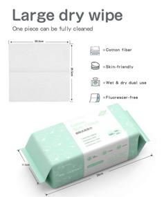 img 2 attached to 🌿 100 Count OUYILI Reusable Cotton Facial Tissues - Lint-free and Fluorescer-Free Dry Wipes for Sensitive Skin, Baby Washcloths, and Makeup Removal