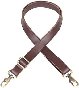 img 4 attached to 👜 JAKAGO 140cm Universal PU Leather Shoulder Strap - Adjustable & Stylish Replacement for Bags, Briefcases, and DIY Purse Making - Brown Color with Metal Swivel Hooks!