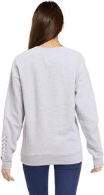 img 2 attached to Esstive Women's Ultra Soft Fleece Lightweight Casual Active Wear Custom Sleeves Crew Neck Sweatshirt - Thin & SEO-Optimized