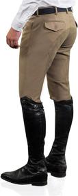 img 1 attached to 👖 Enhanced EuroWeave DX Men's Full Seat Breech with 4-Pocket Front Zip